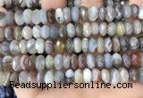 CRB3075 15.5 inches 5*10mm faceted rondelle Botswana agate beads