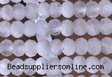 CRB3106 15.5 inches 2*3mm faceted rondelle tiny white moonstone beads