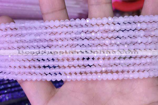 CRB3140 15.5 inches 2.5*4mm faceted rondelle tiny white moonstone beads