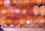 CRB3170 15.5 inches 2.5*4mm faceted rondelle tiny red agate beads