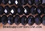 CRB3180 15.5 inches 2.5*4mm faceted rondelle tiny black spinel beads