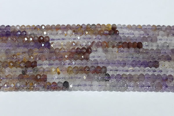 CRB3203 15.5 inches 2.5*3.5mm faceted rondelle mixed quartz beads