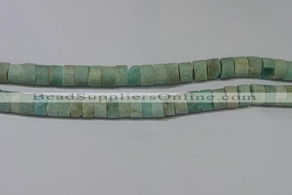 CRB324 15.5 inches 8*12mm tyre matte amazonite gemstone beads