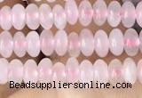 CRB4000 15.5 inches 2.5*4.5mm rondelle rose quartz beads wholesale