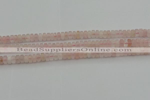 CRB401 15.5 inches 5*8mm rondelle rose quartz beads wholesale