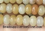 CRB4038 15.5 inches 4*6mm rondelle yellow jade beads wholesale