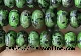 CRB4042 15.5 inches 4*6mm rondelle imitation ruby zoisite beads