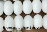 CRB4071 15.5 inches 5*8mm rondelle white porcelain beads wholesale