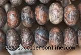 CRB4074 15.5 inches 5*8mm rondelle leopard skin jasper beads wholesale