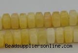 CRB410 15.5 inches 5*8mm rondelle yellow jade beads wholesale