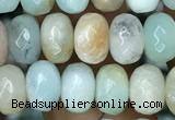 CRB4100 15.5 inches 4*6mm faceted rondelle amazonite beads