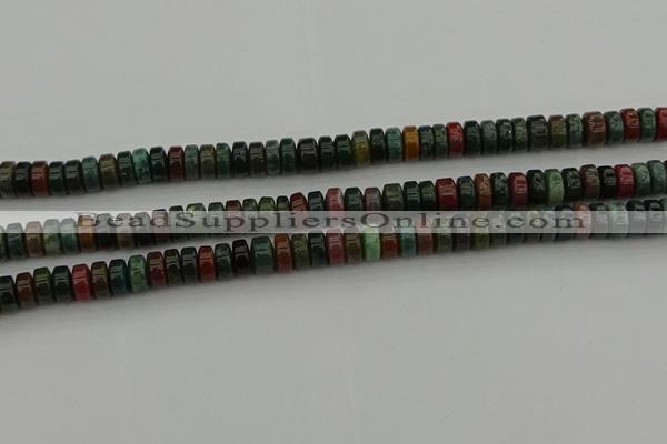 CRB415 15.5 inches 5*8mm rondelle Indian agate beads wholesale