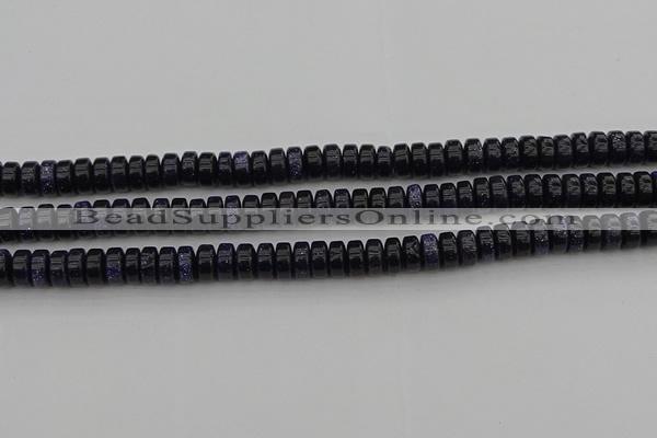 CRB420 15.5 inches 5*8mm rondelle blue goldstone beads wholesale