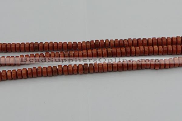 CRB421 15.5 inches 5*8mm rondelle goldstone beads wholesale