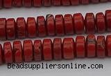 CRB438 15.5 inches 5*8mm rondelle red jasper beads wholesale