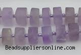 CRB457 15.5 inche 6*10mm tyre matte amethyst gemstone beads