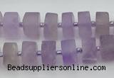 CRB458 15.5 inche 8*12mm tyre matte amethyst gemstone beads