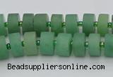 CRB473 15.5 inches 6*10mm tyre green aventurine beads wholesale