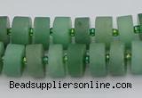 CRB474 15.5 inches 7*12mm tyre green aventurine beads wholesale