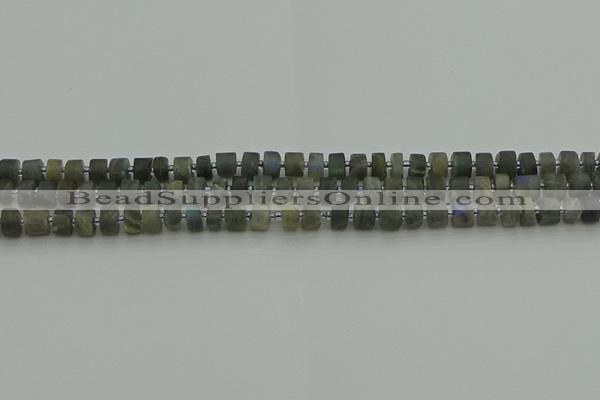 CRB481 15.5 inches 4*6mm tyre labradorite gemstone beads