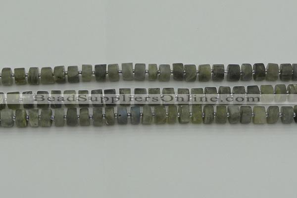 CRB483 15.5 inches 6*10mm tyre labradorite gemstone beads