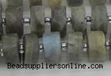 CRB485 15.5 inches 8*14mm tyre labradorite gemstone beads