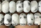 CRB5010 15.5 inches 4*6mm rondelle matte sesame jasper beads