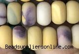 CRB5022 15.5 inches 4*6mm rondelle matte mookaite beads wholesale