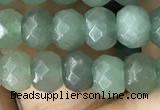 CRB5104 15.5 inches 4*6mm faceted rondelle green aventurine beads