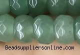 CRB5156 15.5 inches 5*8mm faceted rondelle green aventurine beads