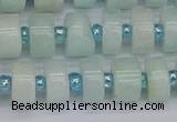 CRB531 15.5 inches 6*10mm tyre Chinese amazonite beads wholesale