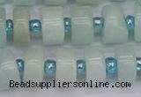 CRB532 15.5 inches 6*12mm tyre Chinese amazonite beads wholesale