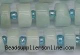 CRB533 15.5 inches 7*14mm tyre Chinese amazonite beads wholesale