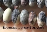 CRB5341 15.5 inches 5*8mm rondelle purple striped jasper beads