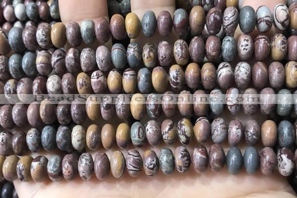 CRB5342 15.5 inches 5*8mm rondelle artistic jasper beads