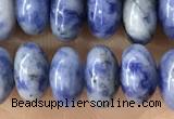 CRB5354 15.5 inches 5*8mm rondelle blue spot stone beads wholesale