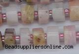 CRB543 15.5 inches 6*10mm tyre natural pink opal gemstone beads