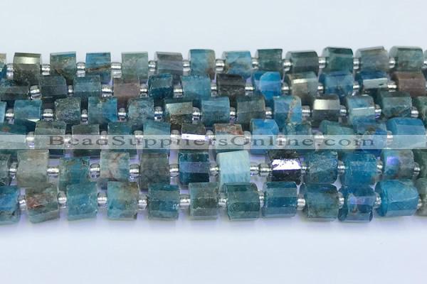 CRB5601 15.5 inches 7mm - 8mm faceted tyre apatite beads