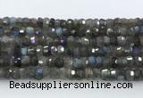 CRB5620 15.5 inches 4*7mm - 5*8mm faceted rondelle labradorite beads