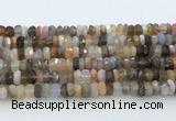 CRB5626 15.5 inches 3*6mm - 4*7mm faceted rondelle Botswana agate beads