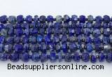 CRB5628 15.5 inches 5*7mm - 7*8mm faceted rondelle lapis lazuli beads