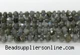 CRB5652 15.5 inches 5*8mm-6*10mm faceted rondelle labradorite beads wholesale