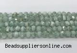 CRB5654 15.5 inches 5*8mm-6*10mm faceted rondelle green angel skin beads wholesale