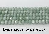 CRB5655 15.5 inches 6*10mm-7*11mm faceted rondelle green angel skin beads wholesale