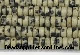 CRB5671 15 inches 3*4mm heishi dalmatian jasper beads wholesale