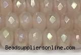 CRB5701 15 inches 5*8mm faceted rondelle AB-color rose quartz beads