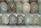 CRB5705 15 inches 5*8mm faceted rondelle AB-color amazonite beads