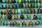 CRB5729 15 inches 1*2mm faceted turquoise beads