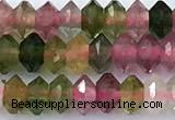 CRB5757 15 inches 2*3mm faceted tourmaline beads