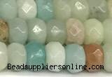 CRB5792 15 inches 4*6mm, 5*8mm, 6*10mm faceted rondelle amazonite beads